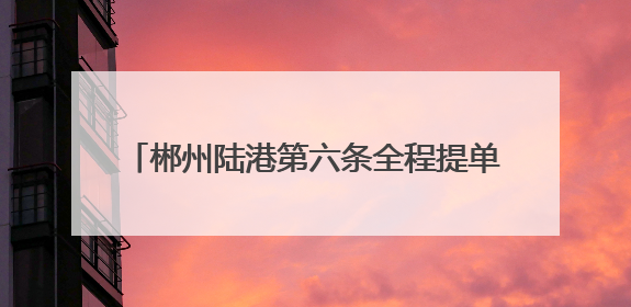 郴州陆港第六条全程提单线路开通 践行“区港联动” 实现“半日通关”