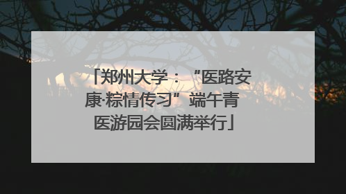 郑州大学：“医路安康·粽情传习”端午青医游园会圆满举行