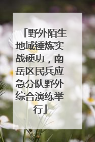 野外陌生地域锤炼实战硬功，南岳区民兵应急分队野外综合演练举行