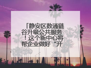 静安区数通链谷升级公共服务！这个新中心将帮企业做好“开门四件事”