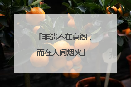 非遗不在高阁，而在人间烟火
