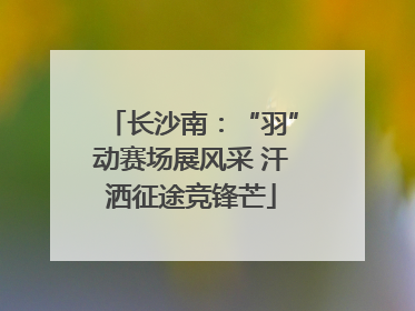 长沙南：“羽”动赛场展风采 汗洒征途竞锋芒