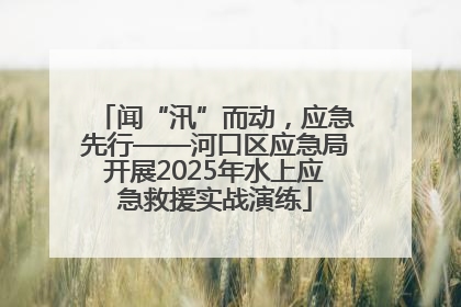 闻“汛”而动，应急先行——河口区应急局开展2025年水上应急救援实战演练