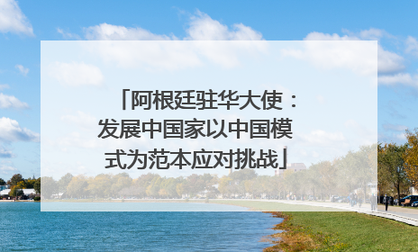 阿根廷驻华大使：发展中国家以中国模式为范本应对挑战