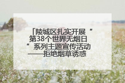 陵城区扎实开展“第38个世界无烟日”系列主题宣传活动——拒绝烟草诱惑 对第一支烟说不