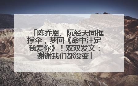 陈乔恩、阮经天同框撑伞，梦回《命中注定我爱你》！双双发文：谢谢我们都没变