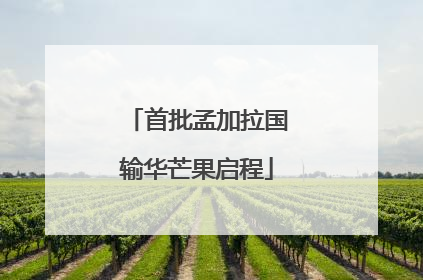 首批孟加拉国输华芒果启程