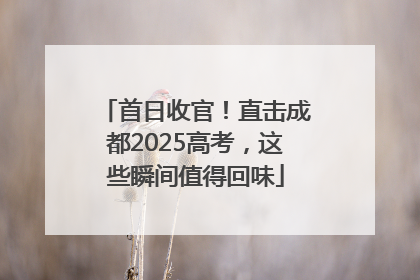 首日收官！直击成都2025高考，这些瞬间值得回味