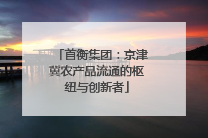 首衡集团：京津冀农产品流通的枢纽与创新者