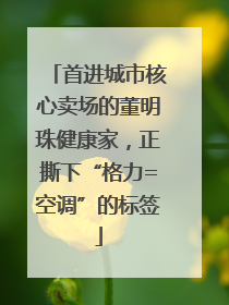 首进城市核心卖场的董明珠健康家，正撕下“格力=空调”的标签