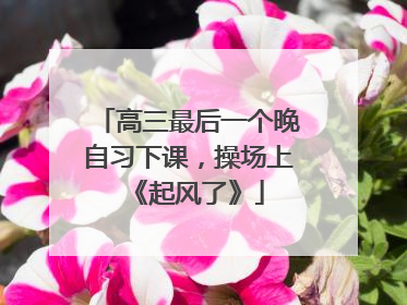 高三最后一个晚自习下课，操场上《起风了》