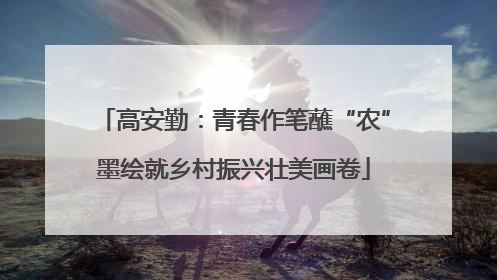 高安勤：青春作笔蘸“农”墨绘就乡村振兴壮美画卷