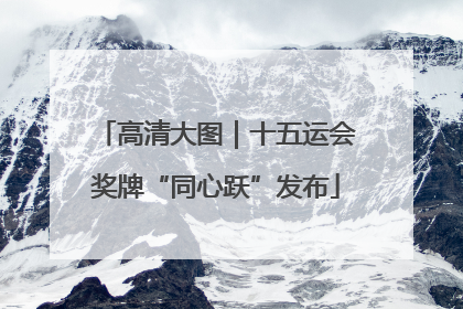 高清大图｜十五运会奖牌“同心跃”发布