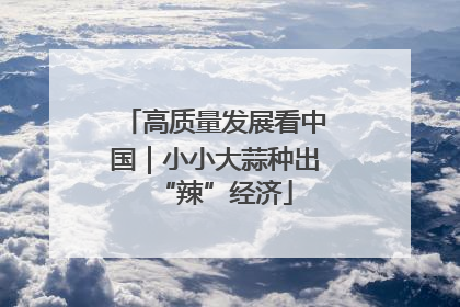 高质量发展看中国｜小小大蒜种出“辣”经济