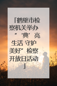 鹤壁市检察机关举办“‘典’亮生活 守护美好”检察开放日活动
