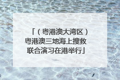 （粤港澳大湾区）粤港澳三地海上搜救联合演习在港举行
