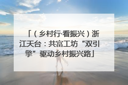 （乡村行·看振兴）浙江天台：共富工坊“双引擎”驱动乡村振兴路