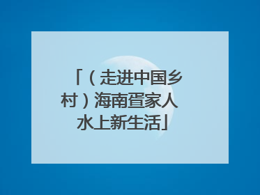 （走进中国乡村）海南疍家人 水上新生活