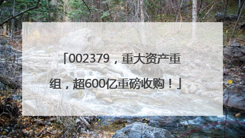 002379，重大资产重组，超600亿重磅收购！