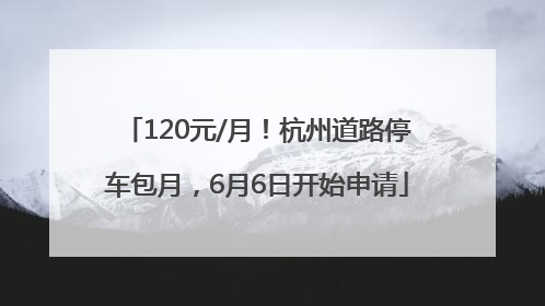 120元/月！杭州道路停车包月，6月6日开始申请