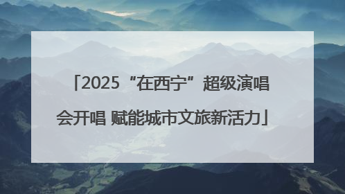 2025“在西宁”超级演唱会开唱 赋能城市文旅新活力