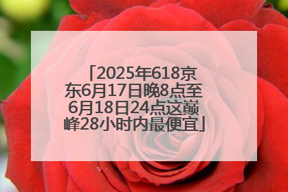 2025年618京东6月17日晚8点至6月18日24点这巅峰28小时内最便宜