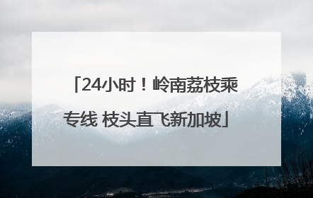 24小时！岭南荔枝乘专线 枝头直飞新加坡