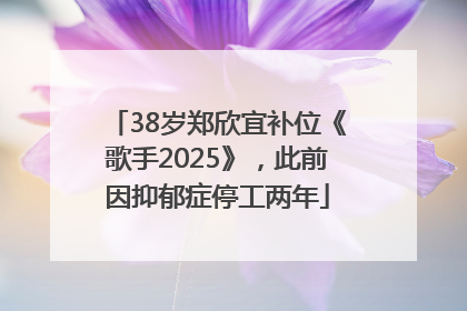 38岁郑欣宜补位《歌手2025》，此前因抑郁症停工两年