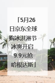 5月26日京东全球购冰淇淋节冰爽开启 9.9元抢哈根达斯