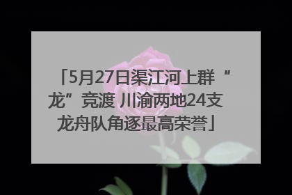 5月27日渠江河上群“龙”竞渡 川渝两地24支龙舟队角逐最高荣誉