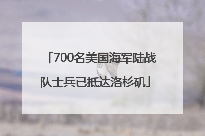 700名美国海军陆战队士兵已抵达洛杉矶