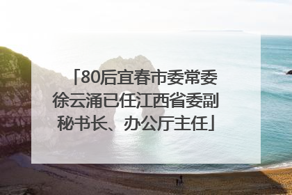 80后宜春市委常委徐云涌已任江西省委副秘书长、办公厅主任