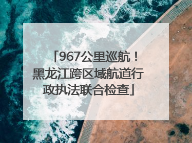 967公里巡航！黑龙江跨区域航道行政执法联合检查