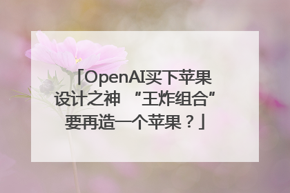 OpenAI买下苹果设计之神 “王炸组合”要再造一个苹果？