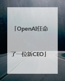OpenAI任命了一位新CEO